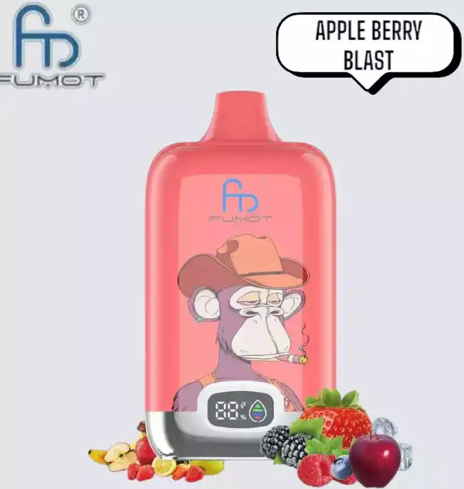 RandM Fumot Digital Box 12000 Puffs Disposable Vape Apple Berry Blast