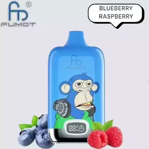 RandM Fumot Digital Box 12000 Puffs Disposable Vape Blauwbes Framboos Smaak