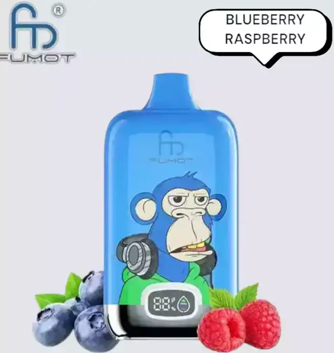 RandM Fumot Digital Box 12000 Puffs Disposable Vape Blauwbes Framboos Smaak