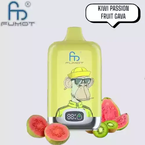 RandM Fumot Digital Box 12000 Puffs Disposable Vape Kiwi Passion Fruit Guava