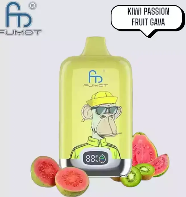 RandM Fumot Digital Box 12000 Puffs Disposable Vape Kiwi Passion Fruit Guava