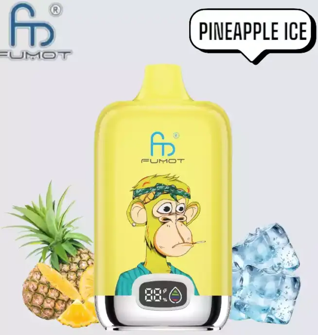 RandM Fumot Digital Box 12000 Puffs Disposable Vape Pineapple Ice