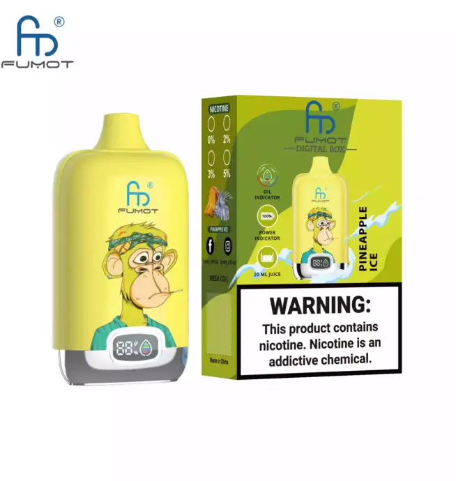 RandM Fumot Digital Box 12000 Puffs Disposable Vape Pineapple Ice