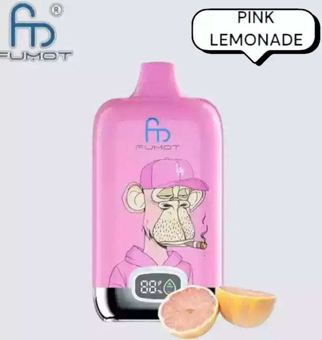 RandM Fumot Digital Box 12000 Puffs Disposable Vape Pink Lemonade