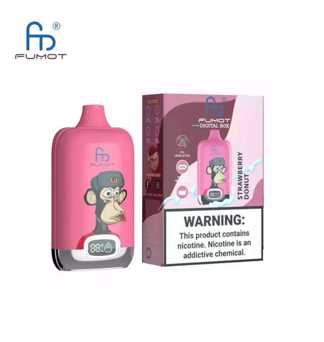RandM Fumot Digital Box 12000 Puffs Disposable Vape Strawberry Donut