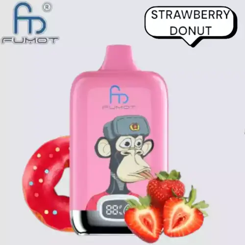 RandM Fumot Digital Box 12000 Puffs Disposable Vape Strawberry Donut
