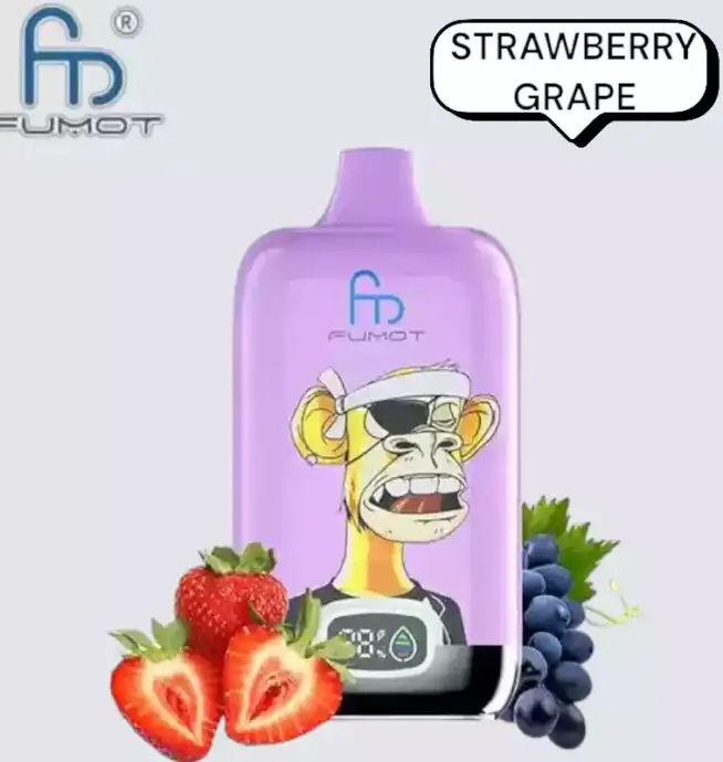 RandM Fumot Digital Box 12000 Puffs Disposable Vape Strawberry Grape
