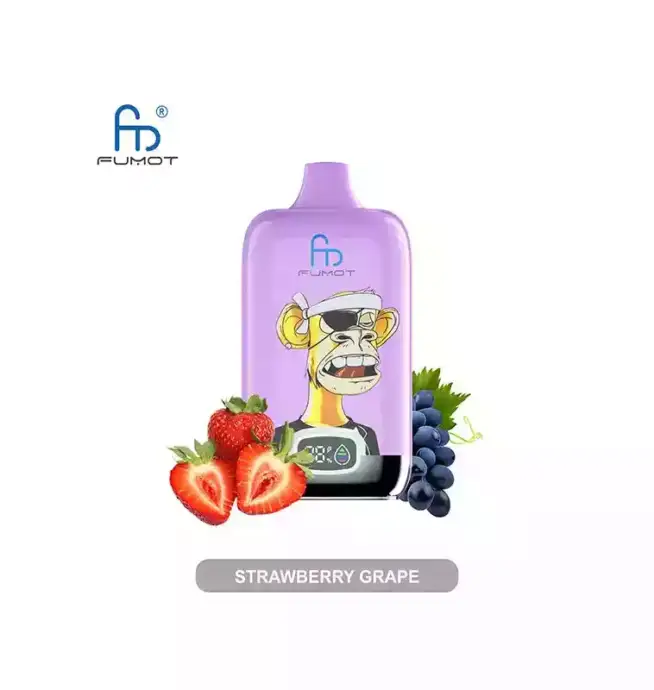 RandM Fumot Digital Box 12000 Puffs Disposable Vape Strawberry Grape