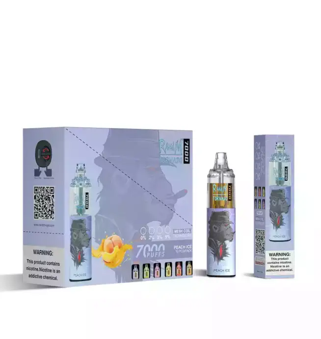 RandM Tornado 7000 Puffs Vape - Perzik IJs