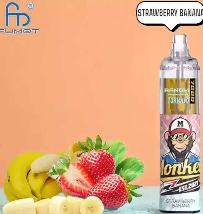 RandM Tornado 7000 Puffs Vape – Aardbei-Banaan
