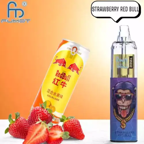 RandM Tornado 7000 Puffs Vape – Aardbei Red Bull