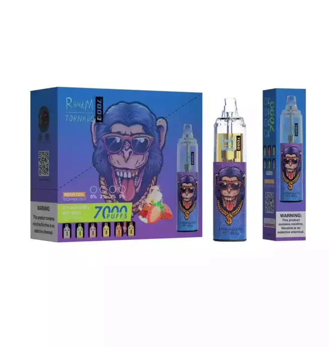 RandM Tornado 7000 Puffs Vape – Aardbei Red Bull