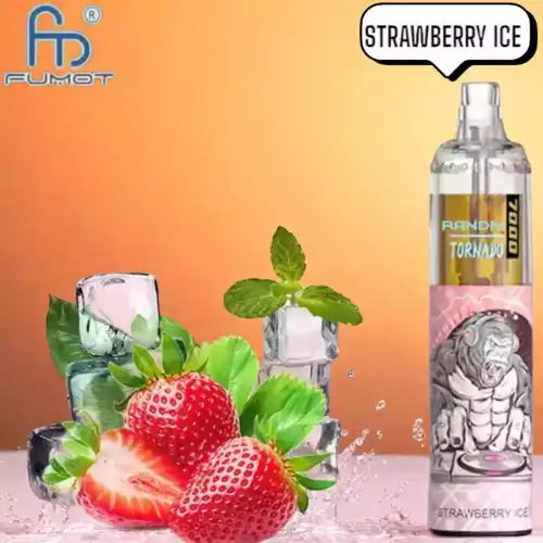 RandM Tornado 7000 Puffs Vape – Aardbei-ijs
