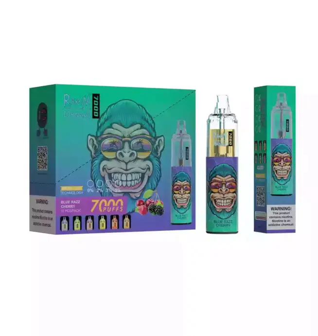 RandM Tornado 7000 Puffs Vape – Blauwe Razz Kers
