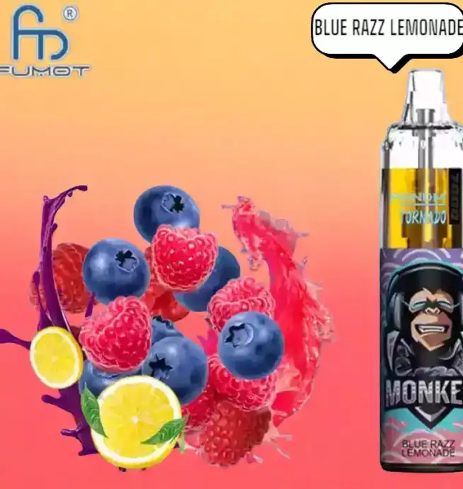 RandM Tornado 7000 Puffs Vape – Blauwe Razz-limonade