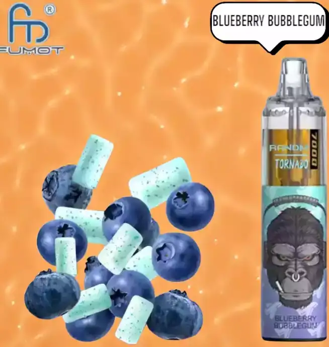 RandM Tornado 7000 Puffs Vape – Blauwe bessen Bubblegum