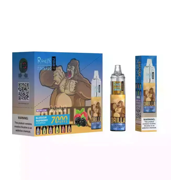 RandM Tornado 7000 Puffs Vape – Blauwe zure framboos