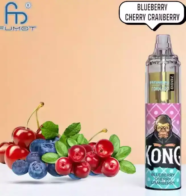 RandM Tornado 7000 Puffs Vape – Bosbes Kers Cranberry