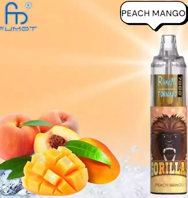 RandM Tornado 7000 Puffs Vape – Perzik Mango