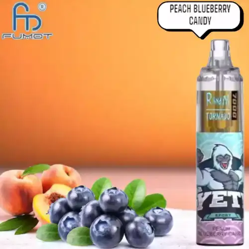 RandM Tornado 7000 Puffs Vape – Perzik-bosbessensnoep