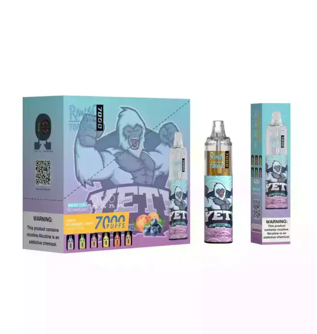 RandM Tornado 7000 Puffs Vape – Perzik-bosbessensnoep