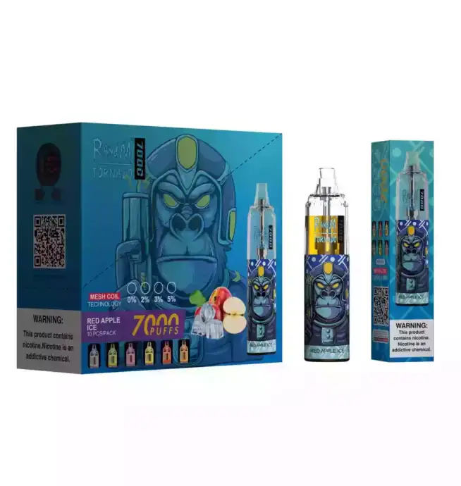 RandM Tornado 7000 Puffs Vape – Rode Appel IJs