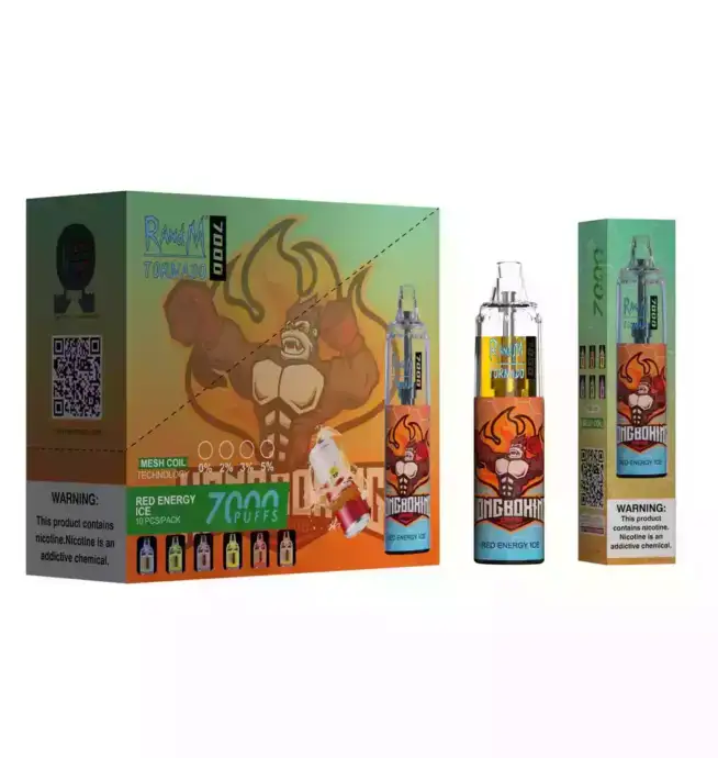 RandM Tornado 7000 Puffs Vape – Rode Energie IJs