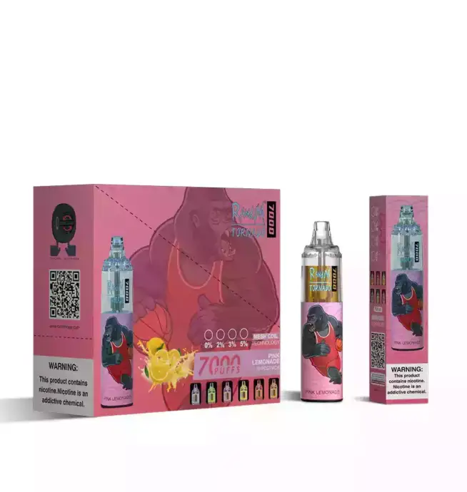 RandM Tornado 7000 Puffs Vape – Roze Limonade