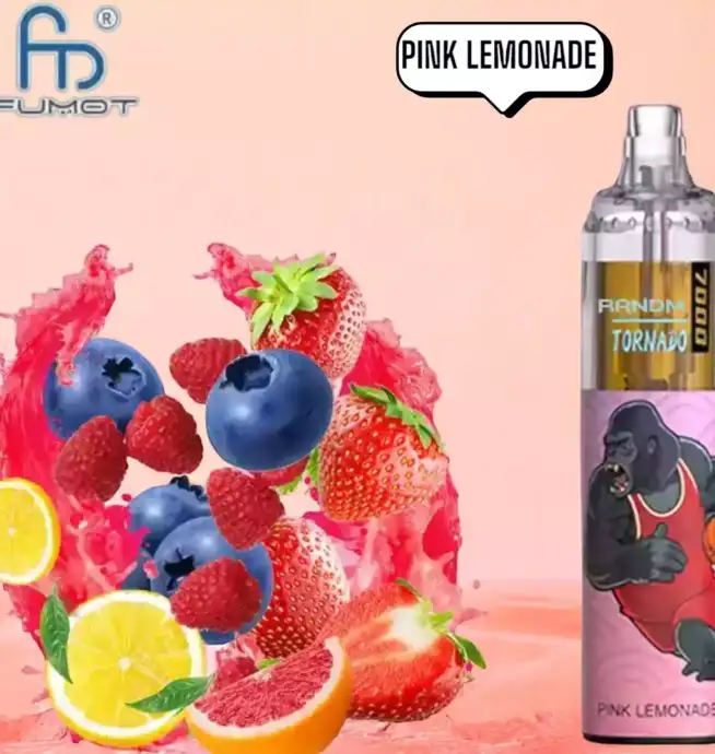 RandM Tornado 7000 Puffs Vape – Roze Limonade