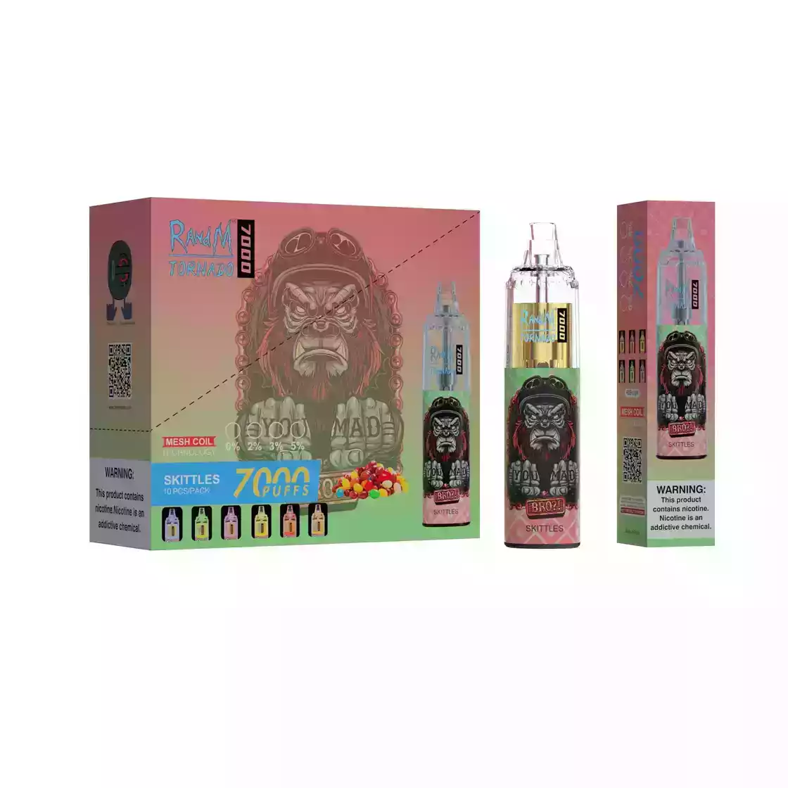 RandM Tornado 7000 Puffs Vape – Skittles