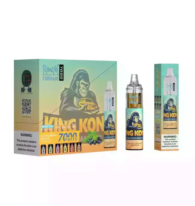 RandM Tornado 7000 Puffs Vape – Zwarte bes Menthol