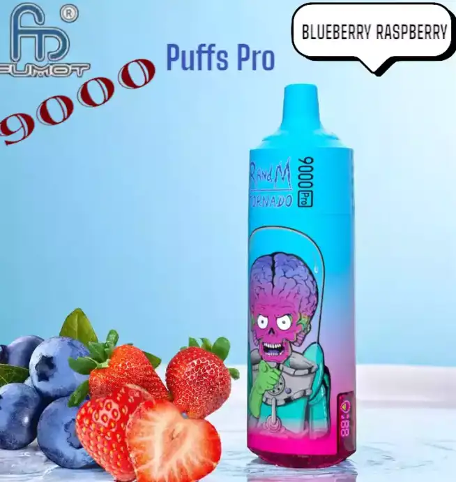 RandM Tornado 9000 Puffs Pro Blueberry Raspberry Vape