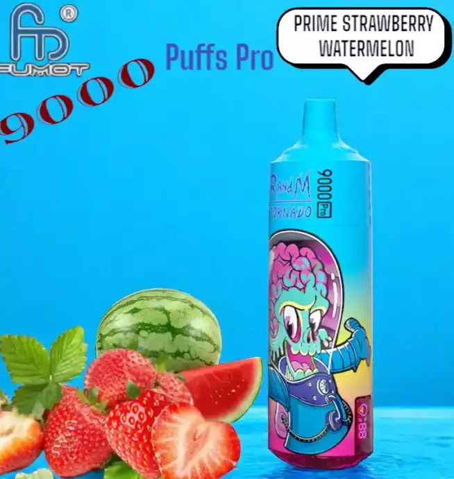 RandM Tornado 9000 Puffs Pro Prime Strawberry Watermelon Smaak