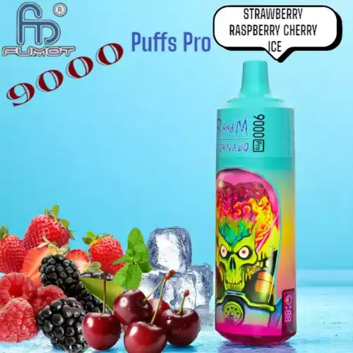 RandM Tornado 9000 Puffs Pro Raspberry Cherry Ice Smaa