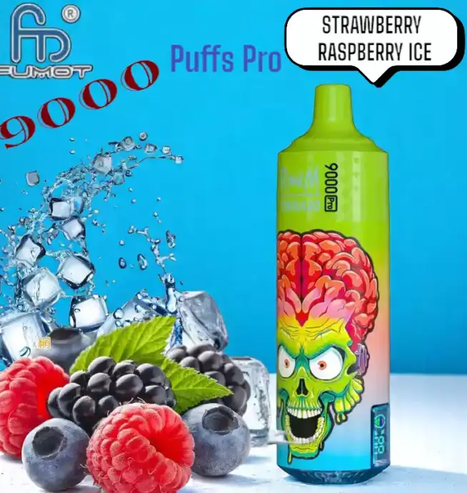 RandM Tornado 9000 Puffs Pro Strawberry Raspberry Ice Smaak