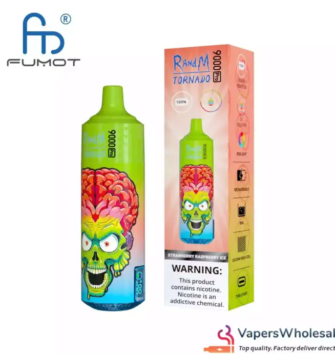 RandM Tornado 9000 Puffs Pro Strawberry Raspberry Ice Smaak