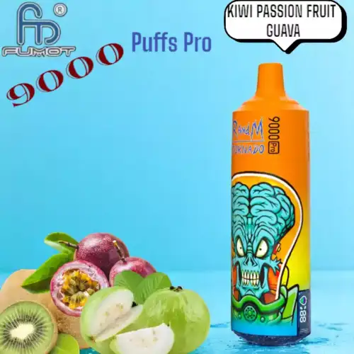 RandM Tornado 9000 Puffs Pro Tropische Kiwi Passion Fruit Guava Smaak