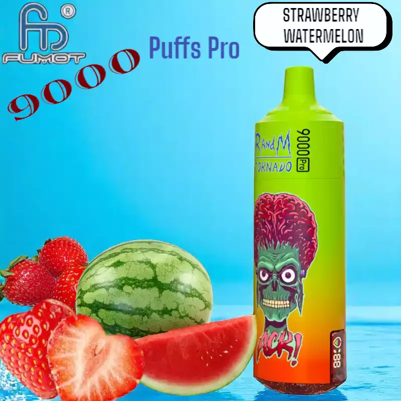 RandM Tornado 9000 Puffs Pro Vape Watermelon Bubblegum Smaak