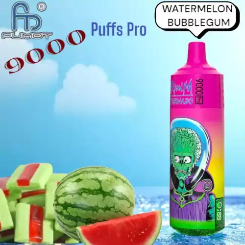 RandM Tornado 9000 Puffs Pro Vape Watermelon Bubblegum Smaak