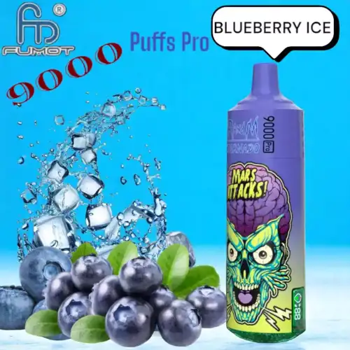 RandM Tornado 9000 Puffs Pro Verfrissende Blueberry Ice Smaak