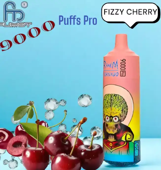RandM Tornado 9000 Puffs Pro Verfrissende Fizzy Cherry Smaak
