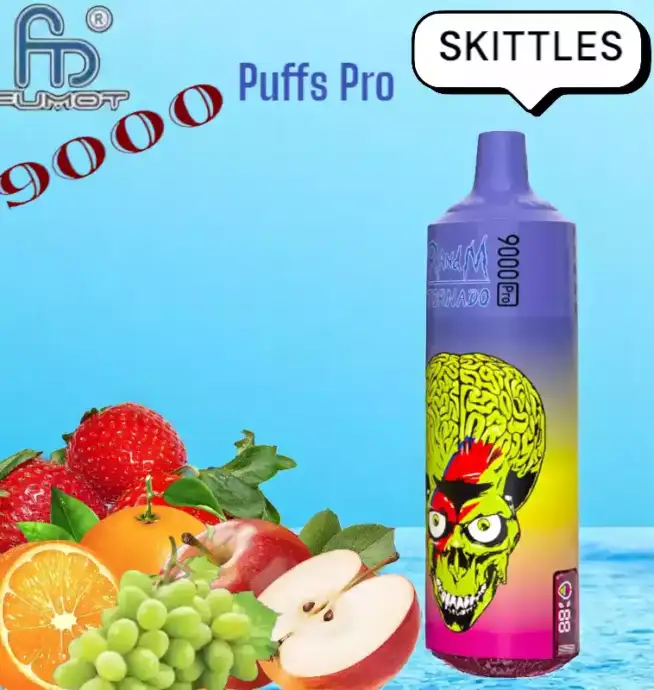 RandM Tornado 9000 Puffs Pro Zoete Skittles Smaak