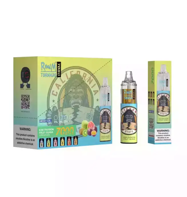 randM Tornado 7000 Puffs Vape – Kiwi Passievrucht Guave