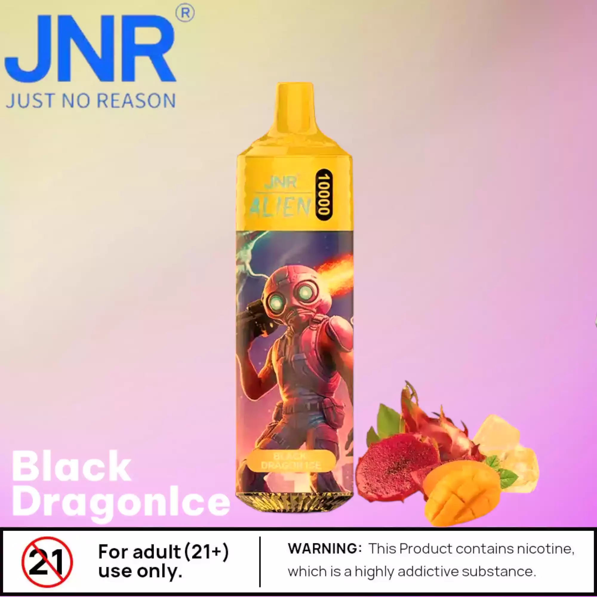 JNR Alien 10000 Puffs Black Dragon Ice 20ml Vape Power
