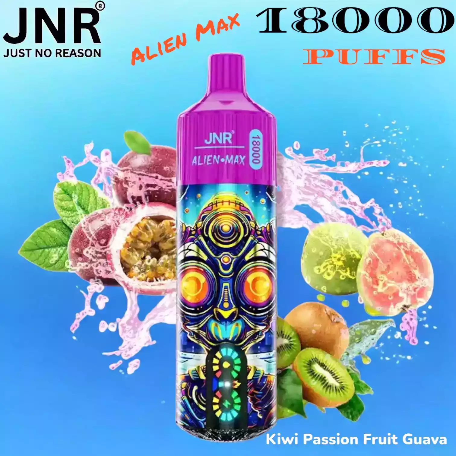 JNR Alien Max 18000 PUFFS 28ml Vape met LED Display & USB-C