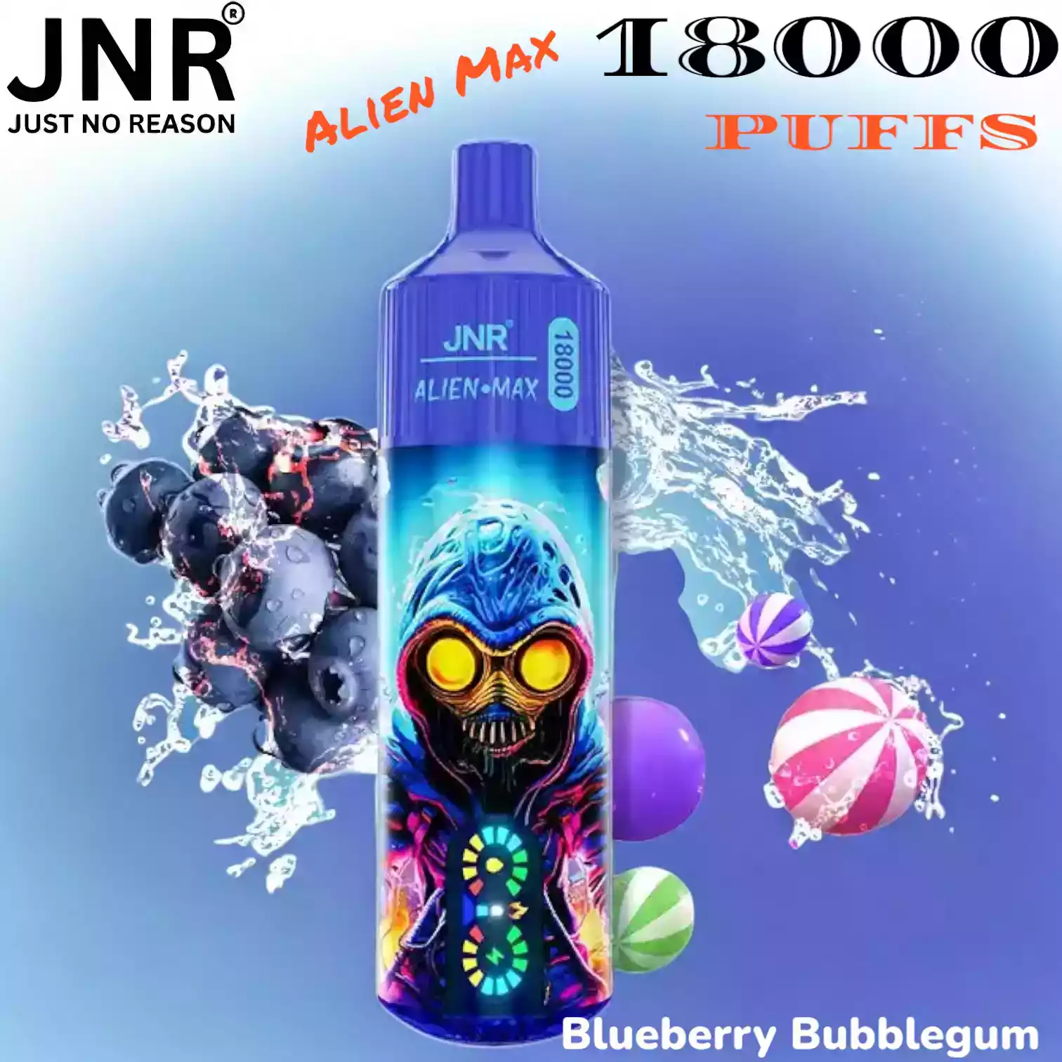 JNR Alien Max 18000 PUFFS 28ml Vape met LED Display & USB-C