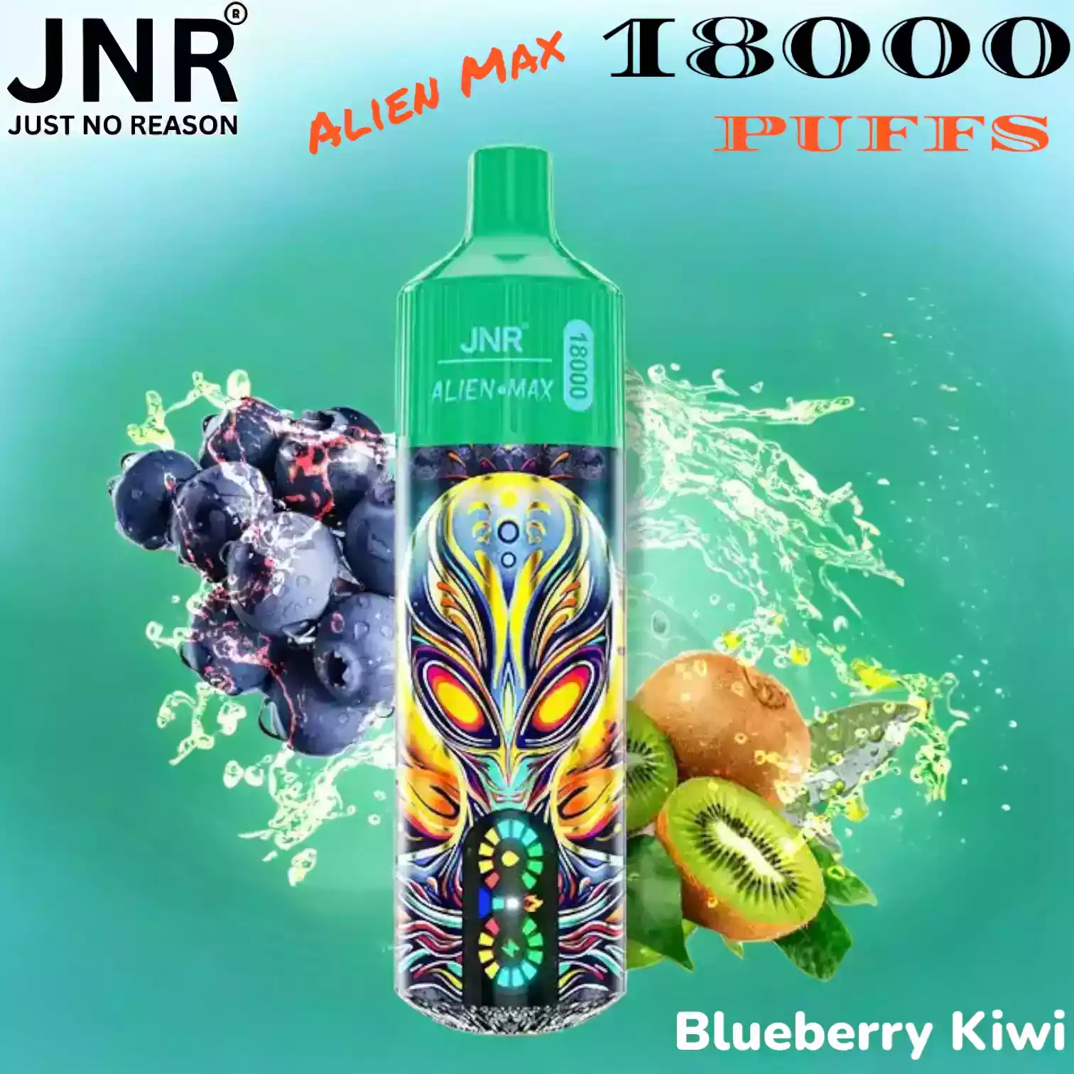 JNR Alien Max 18000 PUFFS 28ml Vape met LED Display & USB-C