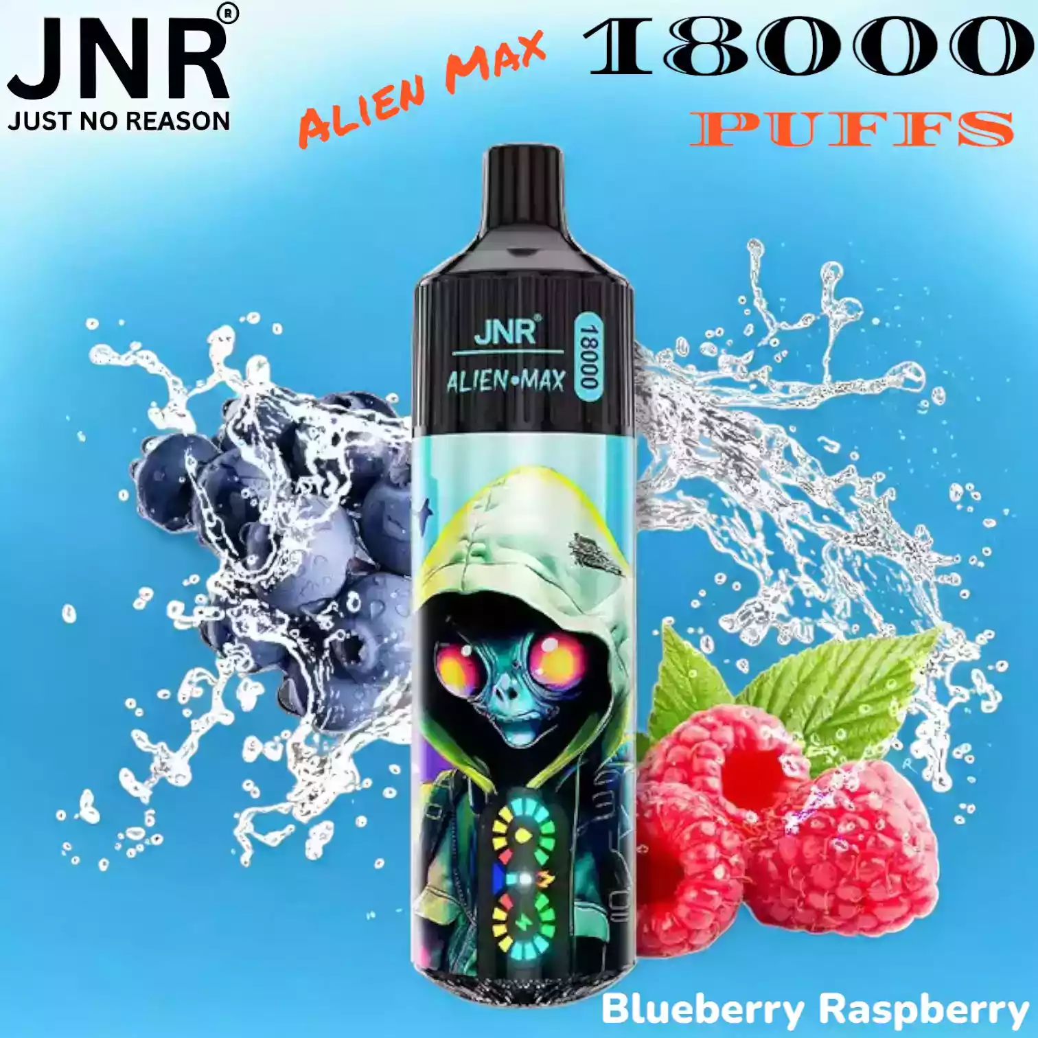 JNR Alien Max 18000 PUFFS 28ml Vape met LED Display & USB-C