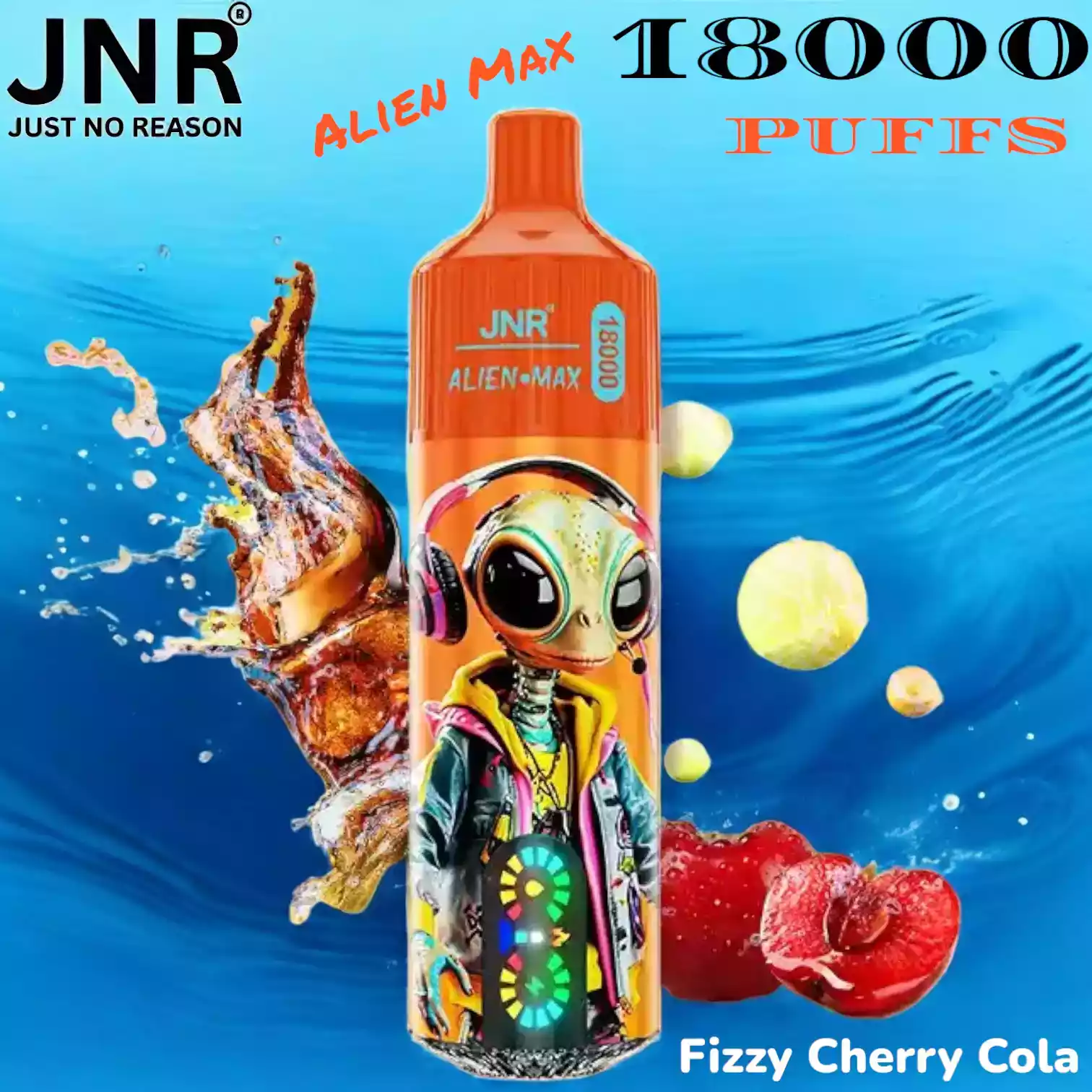 JNR Alien Max 18000 PUFFS 28ml Vape met LED Display & USB-C