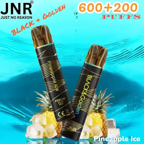 JNR BLACK & Golden 600+200 PUFF met 800 trekjes en luxe design